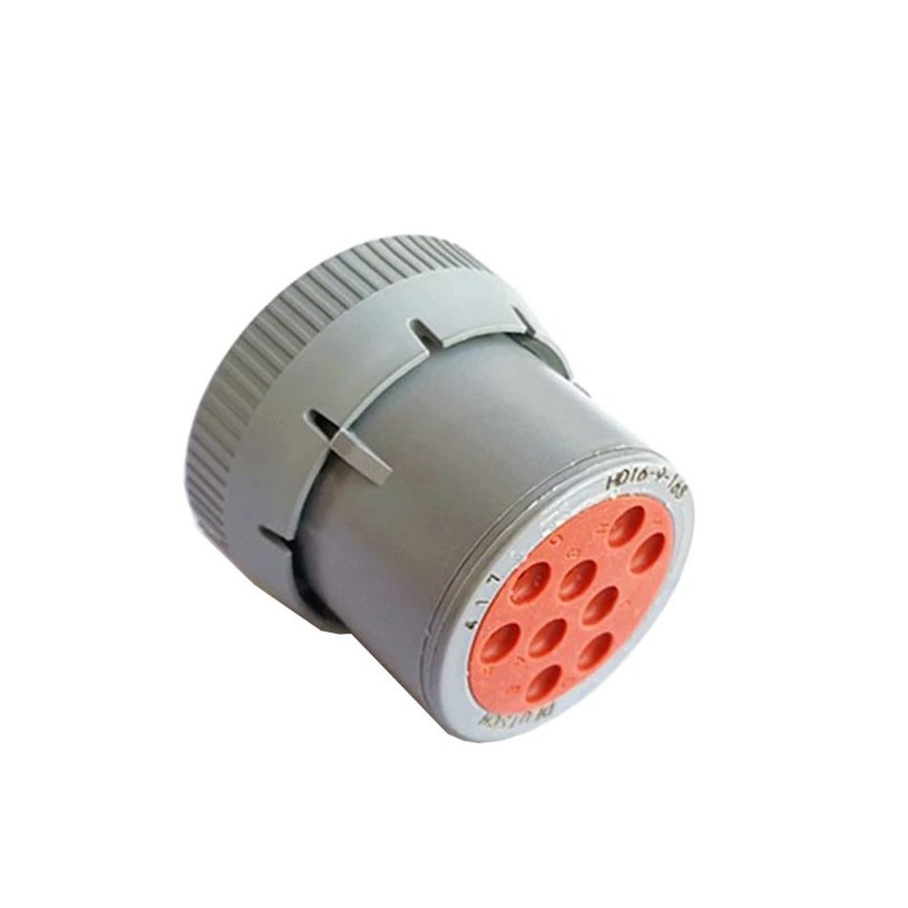 Chunsu 1Sets 9 Pin HD16-9-16S 3163981 Wiring Plug Female Waterproof Gray Connector Socket