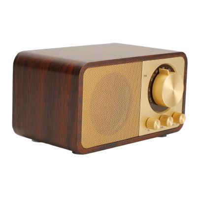 Bewinner Retro Wooden Bluetooth Speaker, Vintage Portable Cordless Speaker, TF Card, AUX, USB in, Small Vintage Bluetooth Speaker for Gift, Party, Travel, Office,Home Wood