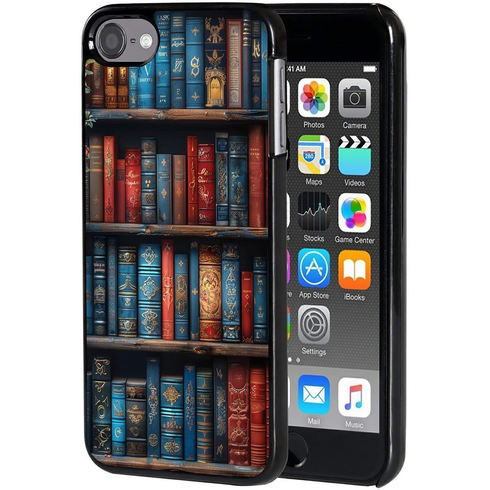 AIRWEE Slim Back Cover Hard Plastic Protector Case for Apple iPod Touch 5th/6th/7th Generation for Women, Classical Book
