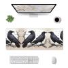 WHJYMX Cartoon Black Ravens Printed Mousepad 11.8x31.5 in Gaming Large Mouse Pad Non Slip Rubbe Accessories for Computers Laptop Office Home view 2