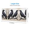 WHJYMX Cartoon Black Ravens Printed Mousepad 11.8x31.5 in Gaming Large Mouse Pad Non Slip Rubbe Accessories for Computers Laptop Office Home view 3