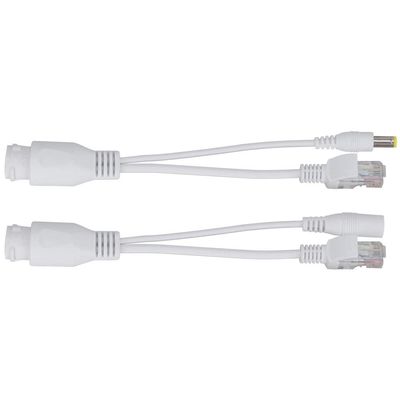 Passive POE Splitter ABS Plastic POE Injector POE Splitter Power for WLAN Switch (White)