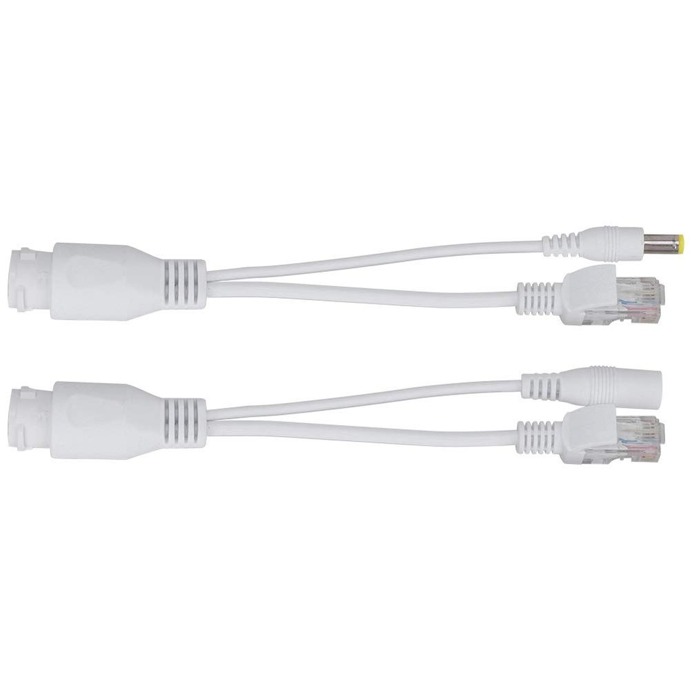 Passive POE Splitter ABS Plastic POE Injector POE Splitter Power for WLAN Switch (White)