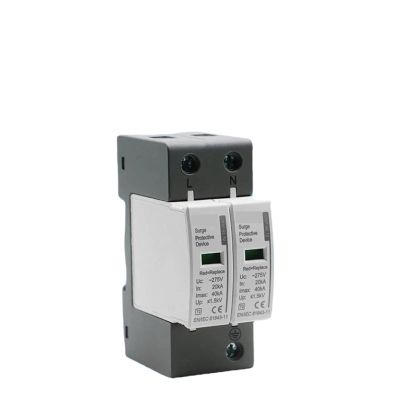 Protector Economic PV DC Surge Protection 2P 3P DC 600V 800V 1000V 20KA Voltage Protector Solar PV Arrester 1Pcs(2P,800V)