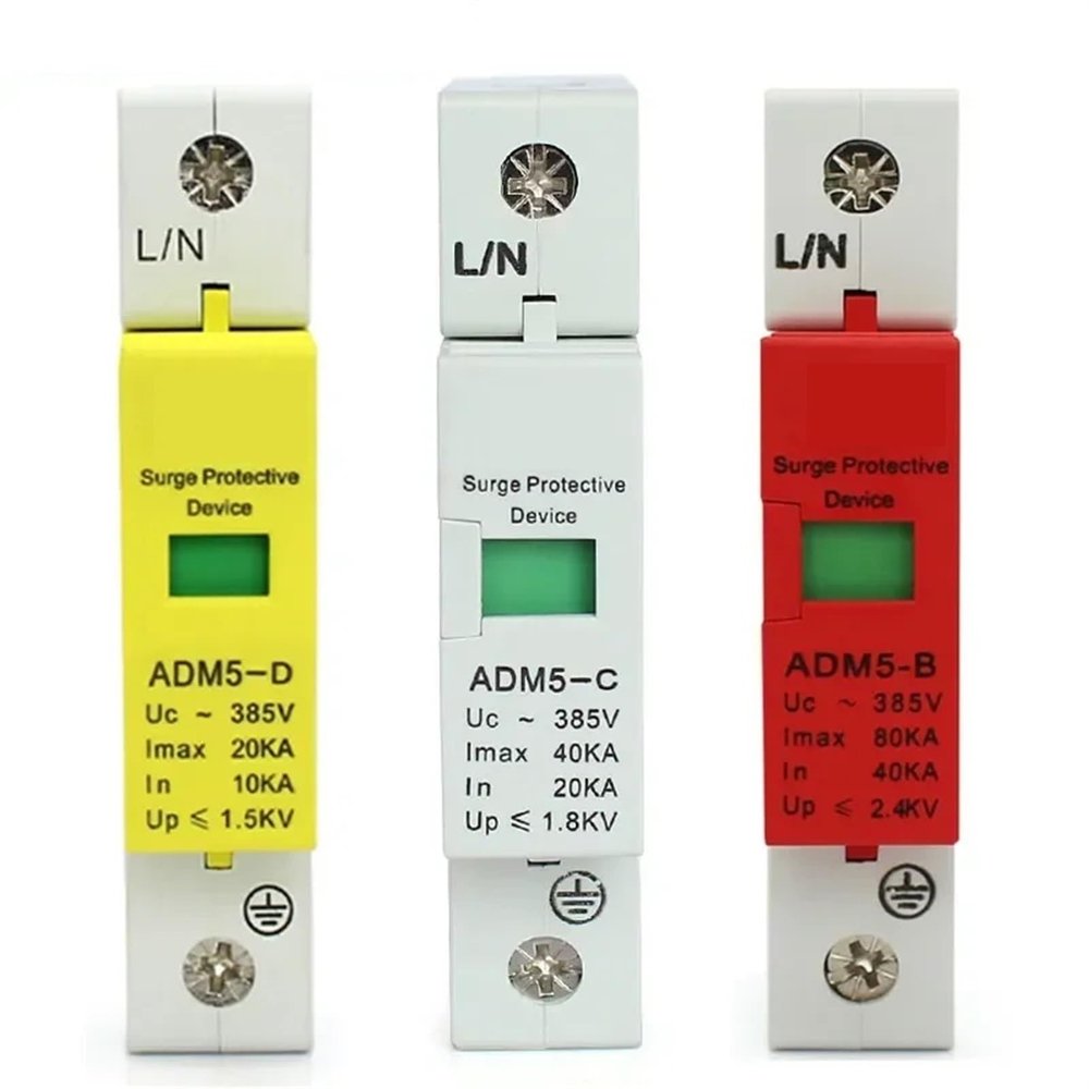 Arrester 1P Surge Protector Device 1P382V 10/80KA House Surge Protective Low Voltage Arrester Device Household Arreste 1Pcs(60KA)