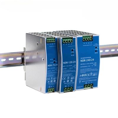 Rail Mounted Switch Power Supply NDR-75 120 150 240W-12 24 48V Output Industrial DIN Rail 1Pcs(24V,NDR-120)