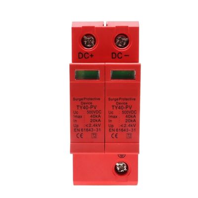 2P 40KA DC 500V 1000V Photovoltaic Power Supply Protection Solar Surge Protector Monitoring Module 1Pcs(1000V)