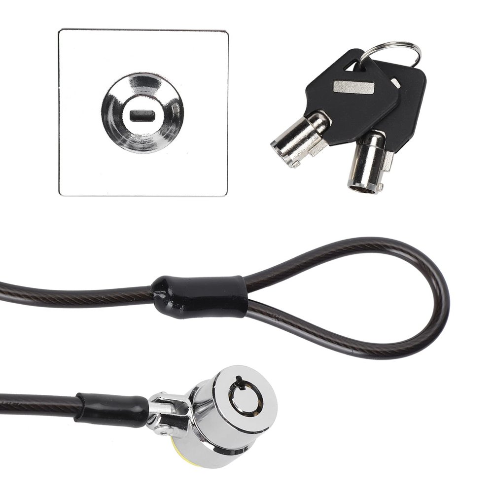 Laptop Lock, Laptop Lock Cable Galvanized Steel Convenient Flexible 180 Degree Rotatable for Laptops for Monitors for