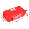 Denash Box Container Storage Box ABS and Stainless Steel Protective Hard Case for Boats Camping Home Boating (Red) view 3