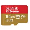 SanDisk 64GB Extreme MicroSDXC UHS-I Card Compatible with GoPro Hero (2024) and Hero 13 Action Cameras SDSQXAH-064G-GN6MN - Bundle with (1) Everything But Stromboli MicroSDXC Reader view 2