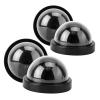 LED Fake Camera Hemispherical Camera 4 Pieces Simulation Camera, Fake Dome Camera Fake Camera, for Supermarkets, Hotels (Black) view 3