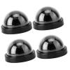LED Fake Camera Hemispherical Camera 4 Pieces Simulation Camera, Fake Dome Camera Fake Camera, for Supermarkets, Hotels (Black) view 4