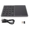 SUNGOOYUE Numeric Keypad Ergonomic 7.5 Degree Angle 10m Receiving Type C Port 22 Keys Number Keypad with Touchpad for Laptop (Grey) view 1