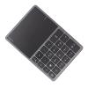 SUNGOOYUE Numeric Keypad Ergonomic 7.5 Degree Angle 10m Receiving Type C Port 22 Keys Number Keypad with Touchpad for Laptop (Grey) view 2