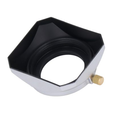 39mm Lens Hood, Professional Vintage Style Metal Digital Camera Lens Hood for 39mm Camera Lens, Silver