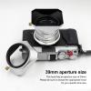 39mm Lens Hood, Professional Vintage Style Metal Digital Camera Lens Hood for 39mm Camera Lens, Silver view 3