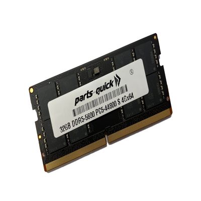 parts-quick 32GB Compatible Memory for Acer Nitro 16 AN16-51-56VR Gaming Laptop DDR5 PC5 5600Mhz SODIMM RAM