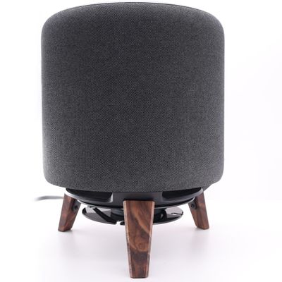 Wooden Mount Desk Speaker Stand for Echo Sub Subwoofer and Homepod 2nd/1st Gen Smart Speaker, Stable Desktop Mount for Better Sound and Home Decoration (Black Walnut)