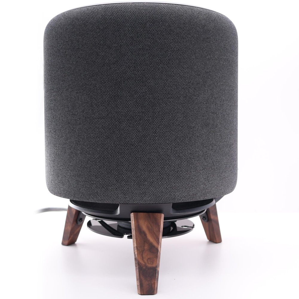 Wooden Mount Desk Speaker Stand for Echo Sub Subwoofer and Homepod 2nd/1st Gen Smart Speaker, Stable Desktop Mount for Better Sound and Home Decoration (Black Walnut)