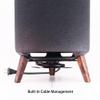 Wooden Mount Desk Speaker Stand for Echo Sub Subwoofer and Homepod 2nd/1st Gen Smart Speaker, Stable Desktop Mount for Better Sound and Home Decoration (Black Walnut) view 4