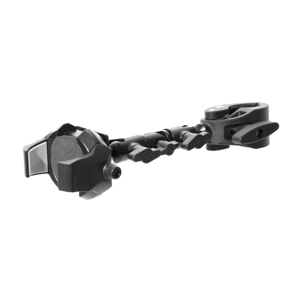 ARKON Mounts RoadVise Clamp Mount with Heavy-Duty Phone Holder | iPhone Clamp Mount | Holder for Treadmill, Golf Cart, and Wheelchairs | Phone and Tablet Mount for Desk and Pole