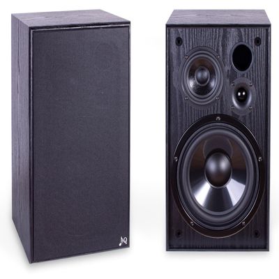ACOUSTIQUE Quality AQ Tango 95 3-Way Reflex Bass Shelf Speakers, 1 Tweeter and 1 Midrange, 1 Bass/Bass Tweeter 190 W PMPO Black