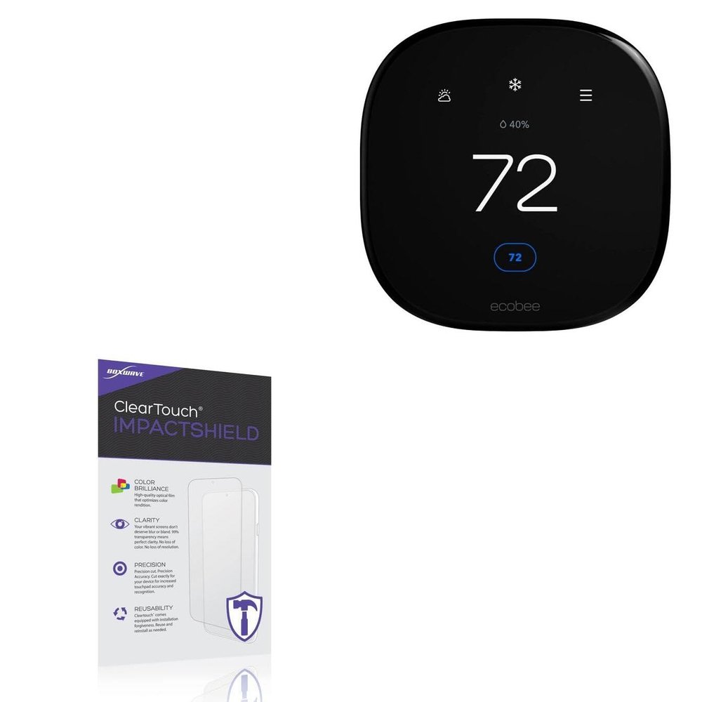 BoxWave Screen Protector Compatible with Ecobee EB-STATE6L-01 - ClearTouch ImpactShield (2-Pack), Impenetrable Screen Protector Flexible Film