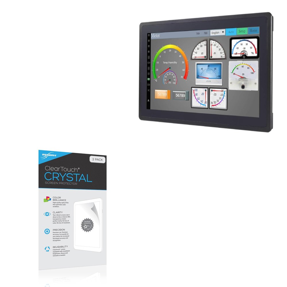 BoxWave Screen Protector Compatible with Arestech TPM-3515RW Full HD IP65 Industrial Monitor (15.6 in) - ClearTouch Crystal (2-Pack), HD Film Skin - Shields from Scratches
