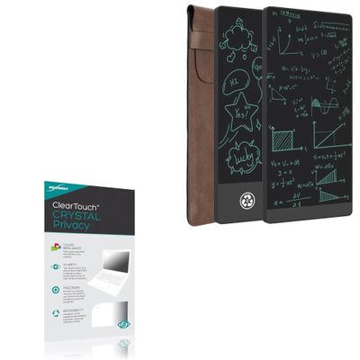 BoxWave Screen Protector Compatible with DEEBYCOO LCD Writing Tablet Double Sided (9.5 in and 8 in) - ClearTouch Crystal Privacy (2-Pack), Privacy Screen Protector Flexible Film Clear