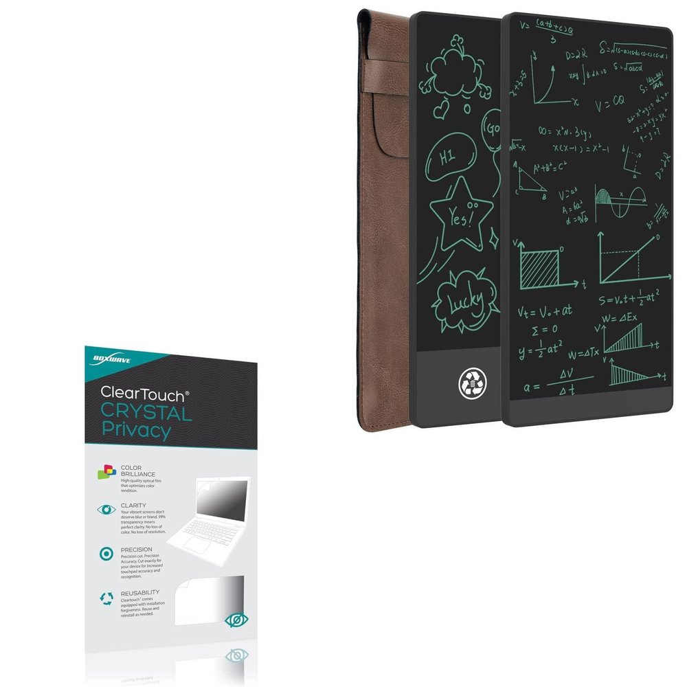 BoxWave Screen Protector Compatible with DEEBYCOO LCD Writing Tablet Double Sided (9.5 in and 8 in) - ClearTouch Crystal Privacy (2-Pack), Privacy Screen Protector Flexible Film Clear