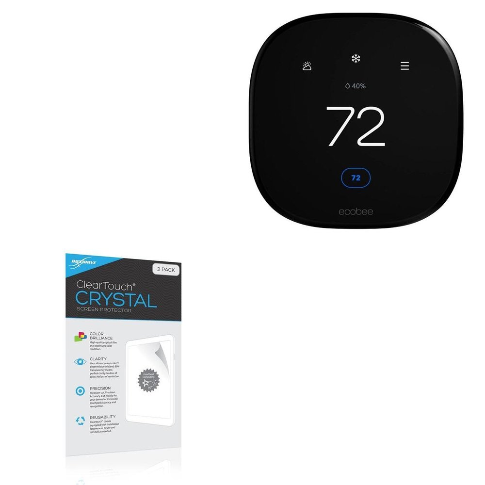 BoxWave Screen Protector Compatible with Ecobee EB-STATE6L-01 - ClearTouch Crystal (2-Pack), HD Film Skin - Shields from Scratches