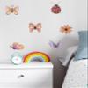 Butterfly, Ladybug Wall Decals - Kids Room Wall Stickers, Crayon drawing Decal, Reusable and Removable Stickers a024 view 2