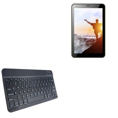 BoxWave Keyboard Compatible with Vortex TAB8 - SlimKeys Bluetooth Keyboard, Portable Thin with Chiclet-Style Keys - Jet Black