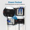 Zuomeng Media Cabinet Power Strip, 5 Outlets, Half Width, Compatible with On-Q Media Cabinets, 3 IEC C13 Adapters, 1 IEC C7 Adapter, AC1031 view 3