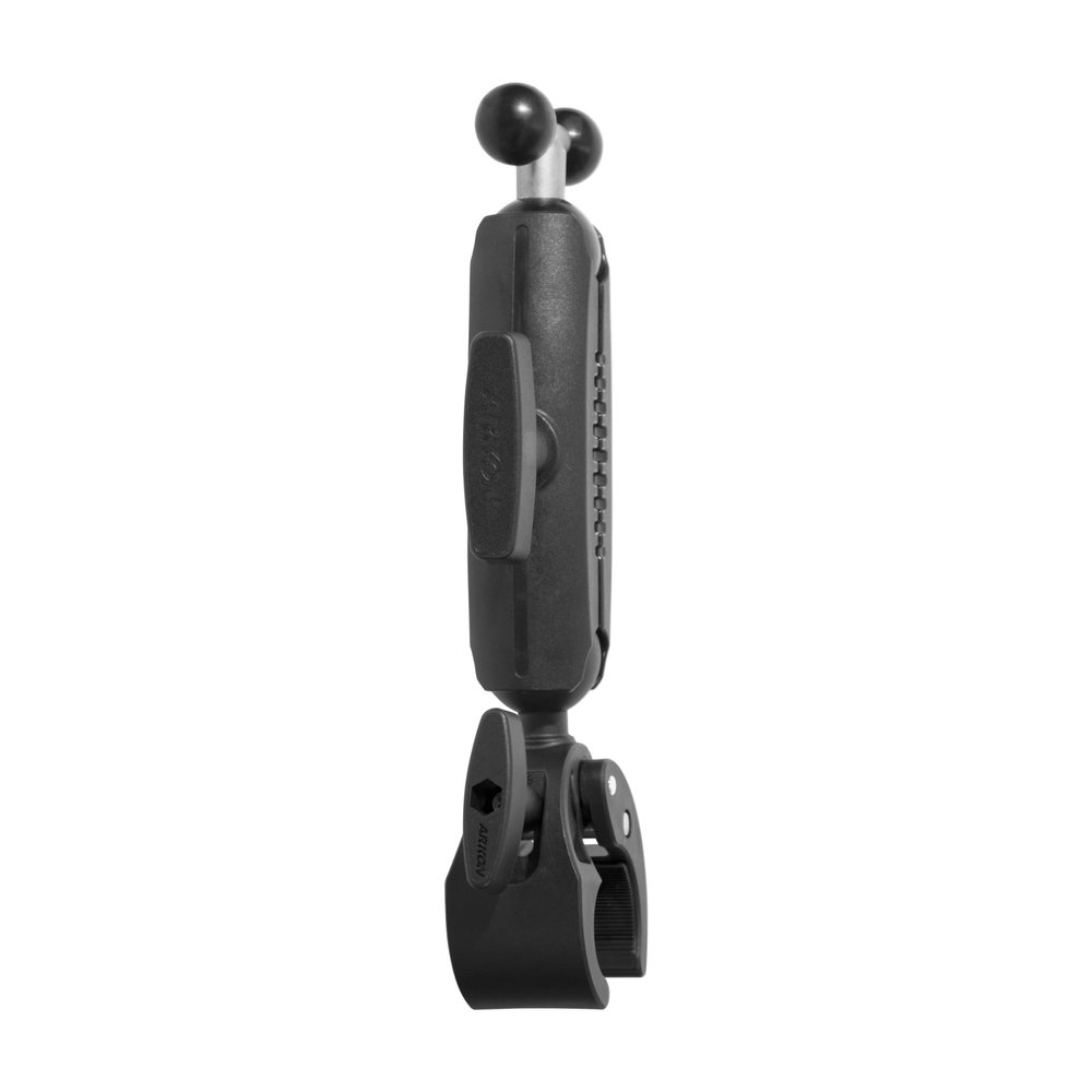 ARKON Mounts RoadVise Clamp Mount with Dual 25mm Adapter | Super Clamp Mount for Stable Mounting | Double Ball Arm and T-Shaped Adapter | Clamp for Chairs, Poles, and More