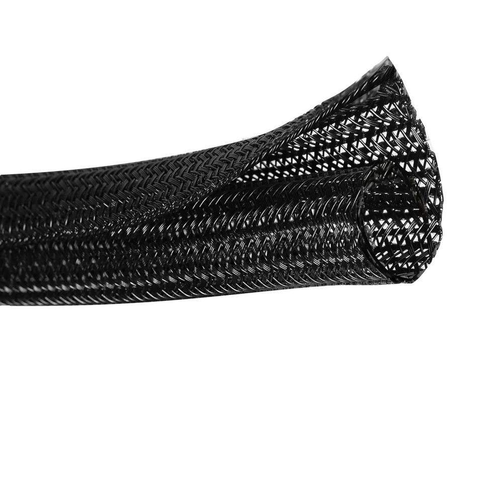 10ft - 1/4 inch Cord Protector Wire Loom Tubing Cable Sleeve Split Sleeve for USB Cable Power Cord Audio Video Cable - Management for TV Computer - Protect Cat from Chewing Cords - Black