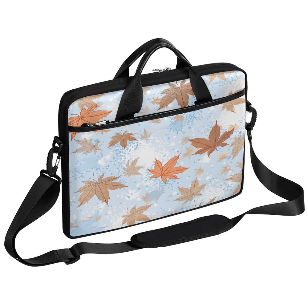 Beautiful Maple Leaf Laptop Shoulder Bag Laptop Sleeve Carrying Case Slim Briefcase Waterproof Computer Tote Bag Compatible with 14 15 15.6 Inch Notebook Computer Tablet