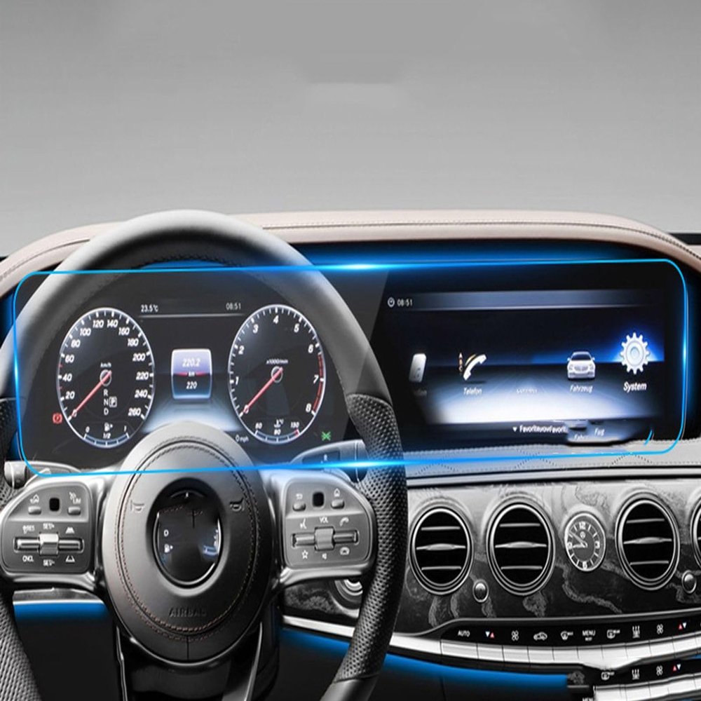 GUPEA Fit for Benz S-Class 2020 2019 2018 Tempered Film Maybach Navigation 12.3inch Screen Protector