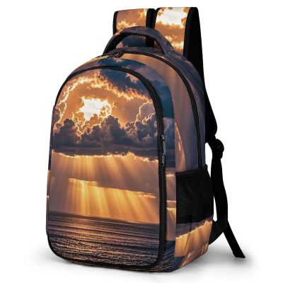 RKJVB Travel Backpack for Women Men Huge Rain Clouds Laptop Backpack Large Bookbag Computer Bag for Hiking