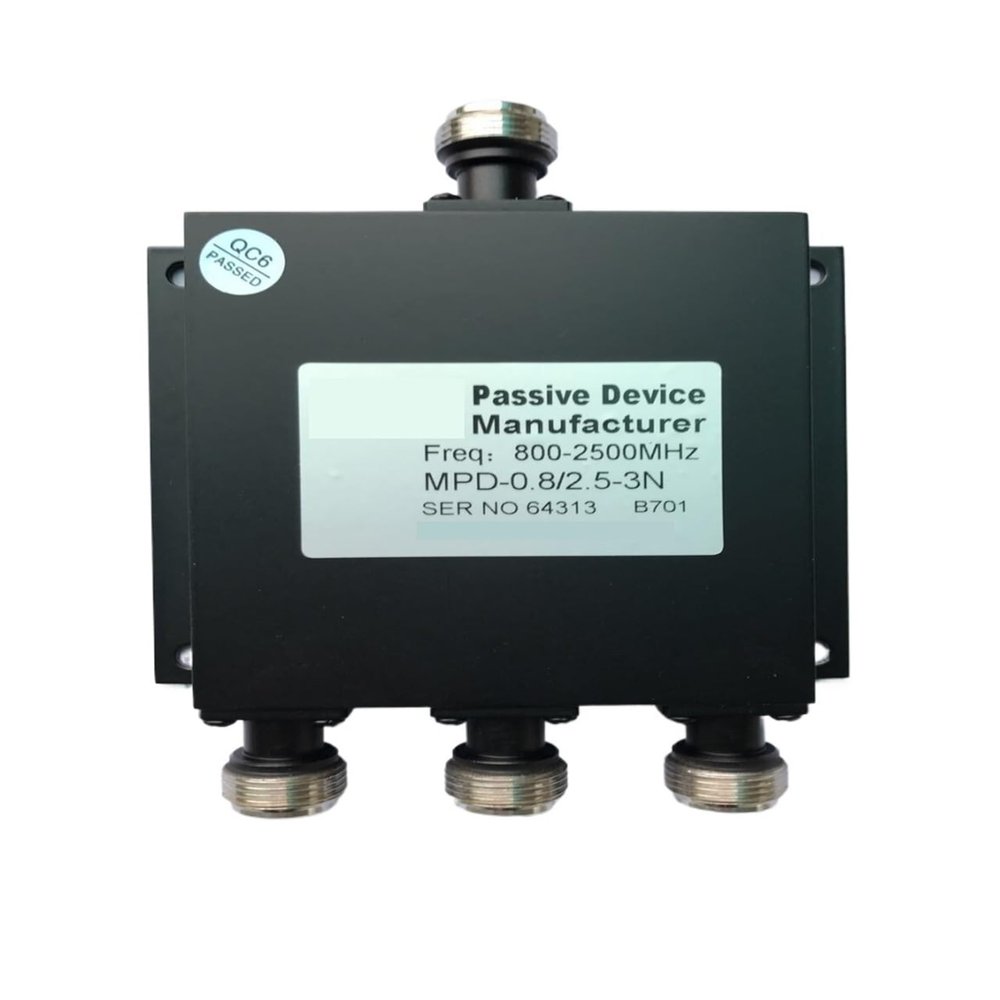 CHUNYE Power Divider N-Type 800-2500MHz 50W RF Microstrip 3-Way Power Divider Combiner 0.8-2.5GHz
