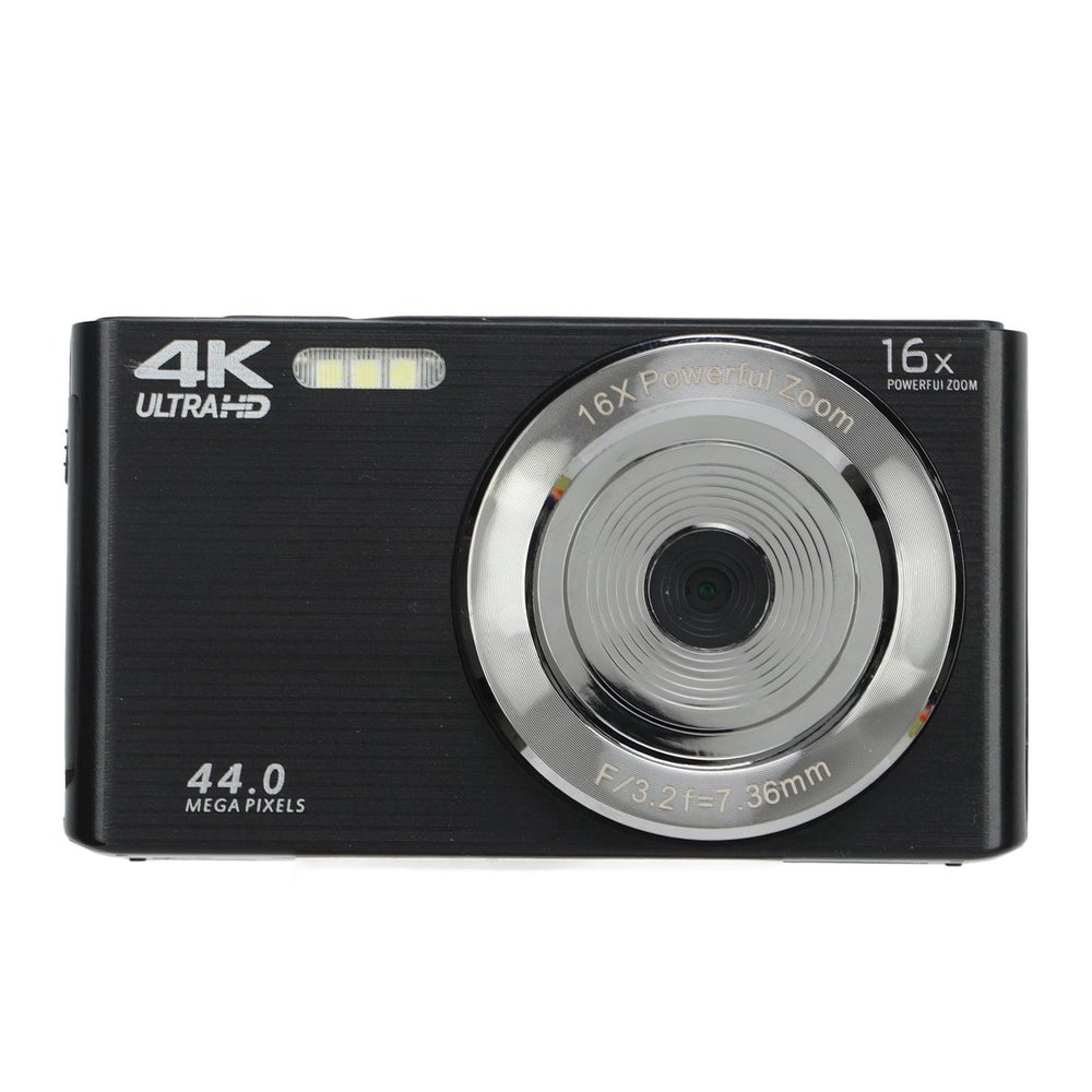 ZAICOLER Digital Camera, 2.8in Screen 4K 44MP Camara Digital Small Digital Camera with 16X Digital Zoom for Photography (Black)