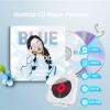 Portable CD Player with Bluetooth, Desktop CD Music Player, Bluetooth CD Player for Desktop with HiFi Sound Speaker, Wall Mountable CD Players Music Player, Support AUX USB (White) view 2
