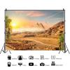 10x6.5ft Pyramid Backdrop Desert Sunset Photography Background Ancient Egyptian Pyramid Backdrop Sand Dunes Desert Scene Coconut Tree Scenery Background Egypt Party Supplies Studio Photo Shoot Props view 3