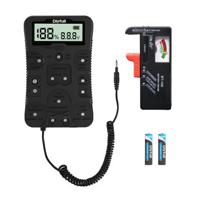 Dlyfull B1L Small Battery Tester and B4 Universal Battery Tester, 2 X AAA Batteries Included
