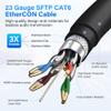 Adoreen Shielded Cat 6 Ethernet Cable 25 Ft EtherCON-Compatible RJ45 Connectors, 23 Gauge OFC EtherCON Cable, S/FTP, PVC&UV Jacket, Indoor&Outdoor for Pro Audio& Lighting, Video, Networking+Ties view 3