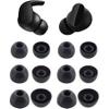 6 Pairs umvowuxa Replacement Eartips Compatible with Beats Fit Pro Earbuds and Studio Buds Earbud Headphones, Soft and Comfortable Silicone Material, Waterproof and Sweatproof (Black) view 1