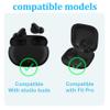 6 Pairs umvowuxa Replacement Eartips Compatible with Beats Fit Pro Earbuds and Studio Buds Earbud Headphones, Soft and Comfortable Silicone Material, Waterproof and Sweatproof (Black) view 2