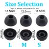 6 Pairs umvowuxa Replacement Eartips Compatible with Beats Fit Pro Earbuds and Studio Buds Earbud Headphones, Soft and Comfortable Silicone Material, Waterproof and Sweatproof (Black) view 4