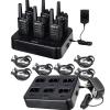 Retevis RT68 Walkie Talkies(6 Pack) Bundle with Six Way Charger(2 Pack) with Earpiece, Portable FRS Two-Way Radios Rechargeable, with 6 Way Multi Unit Charger, Hands Free view 1
