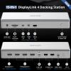 WAVLINK USB C DisplayLink (DL7400) Premium Docking Station with 4X DisplayPort, Dual 8K@60Hz,Quad 4K@60Hz for Windows 10/11 and Mac M1/M2/M3,100W PD Charging to Host, 2.5G Ethernet,USB C, SD4.0 view 2
